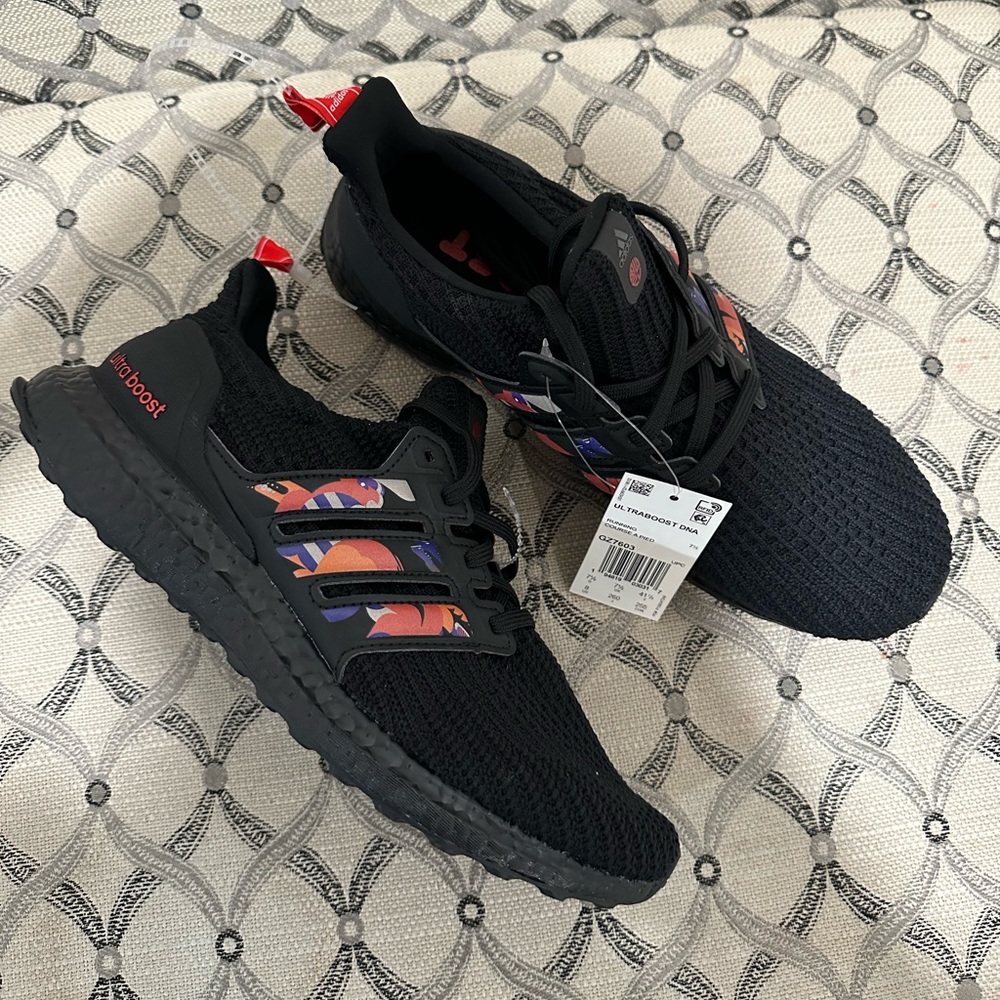 Men's Adidas Ultraboost 4.0 DNA GZ7603 "CNY 2021" Black Red Sneakers Sz 8